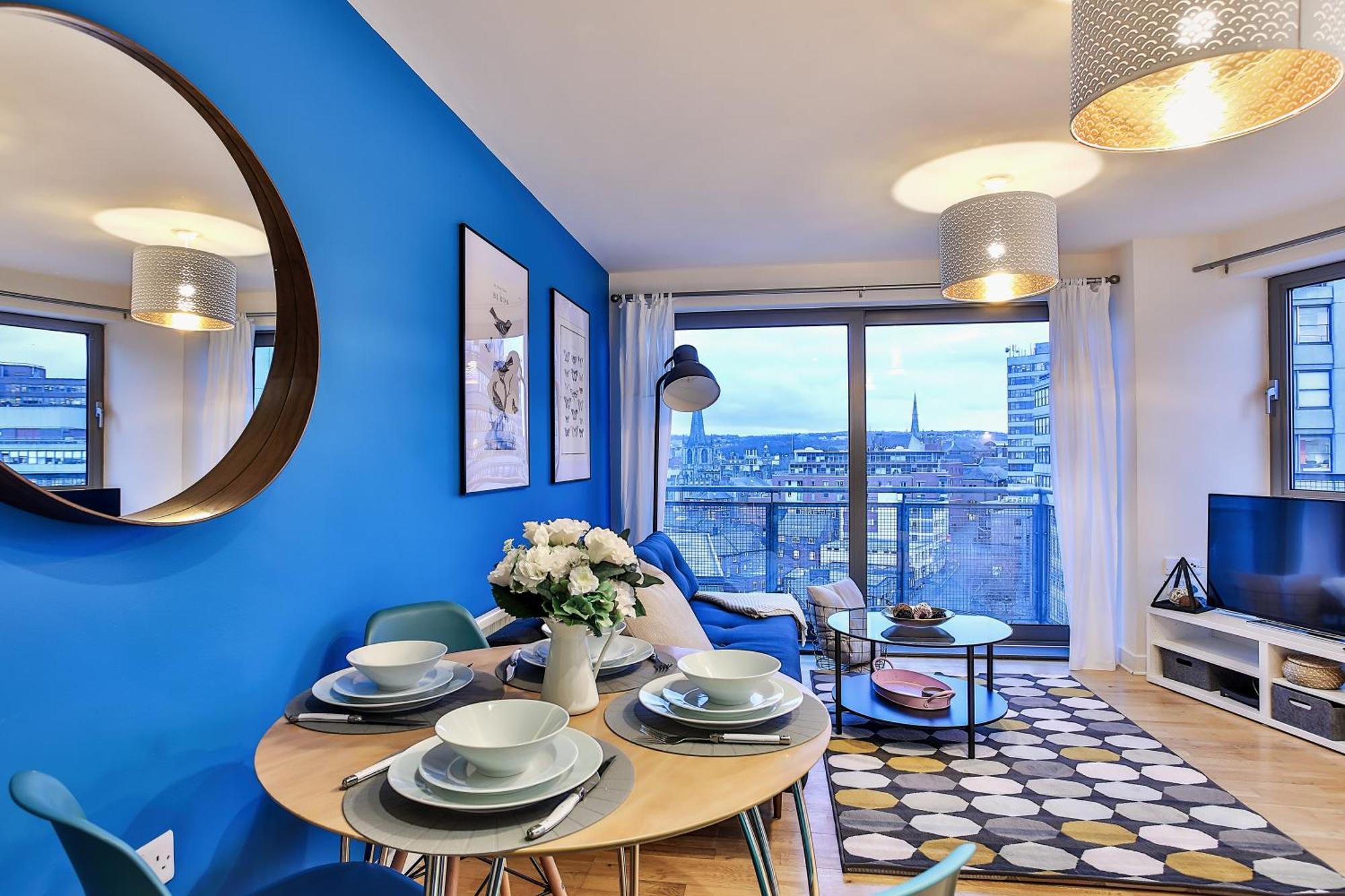 Skyview Apartment By Noknokstay - City Centre With Parking - Group, Family, Business Sheffield Eksteriør bilde
