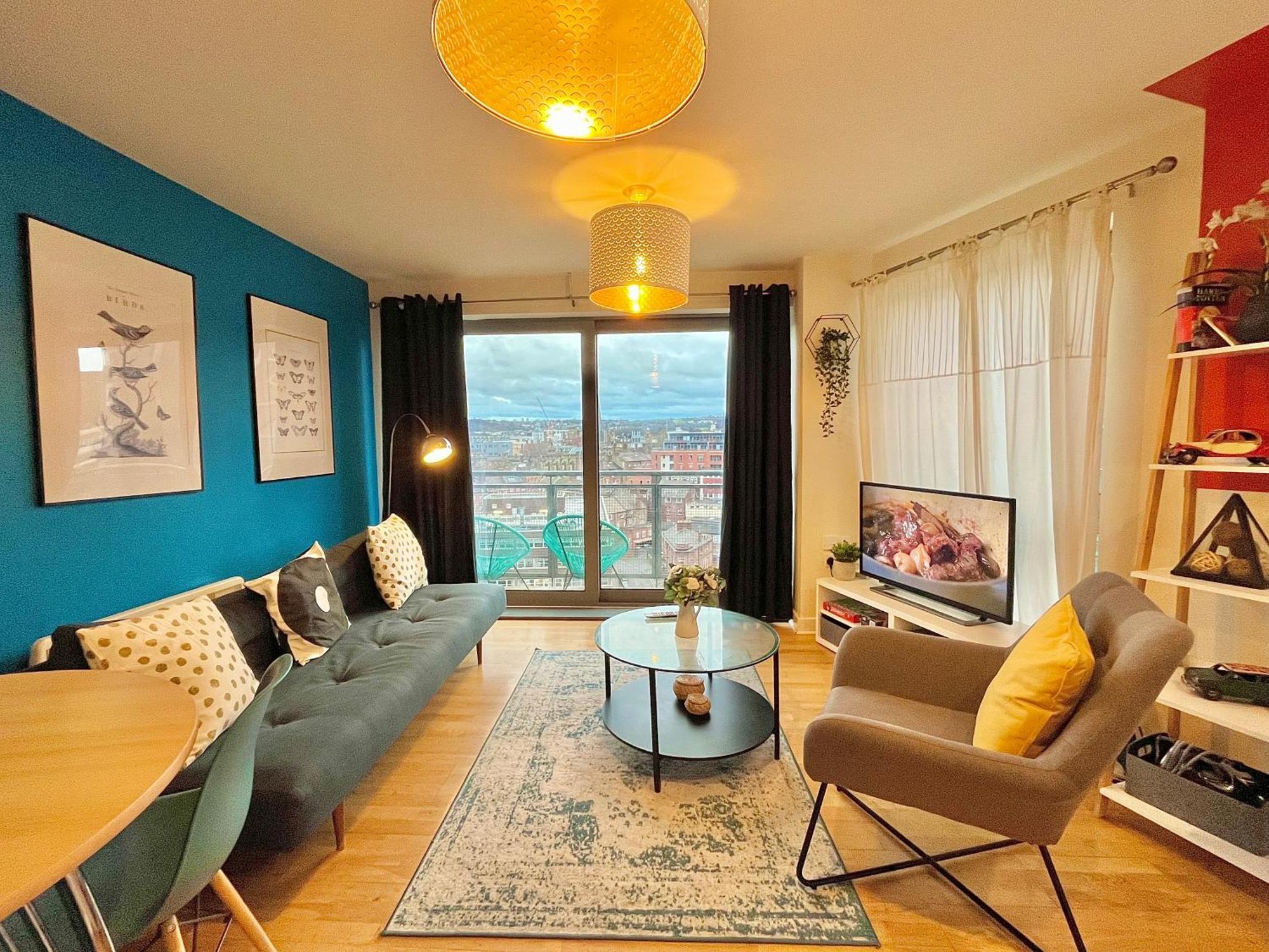 Skyview Apartment By Noknokstay - City Centre With Parking - Group, Family, Business Sheffield Eksteriør bilde