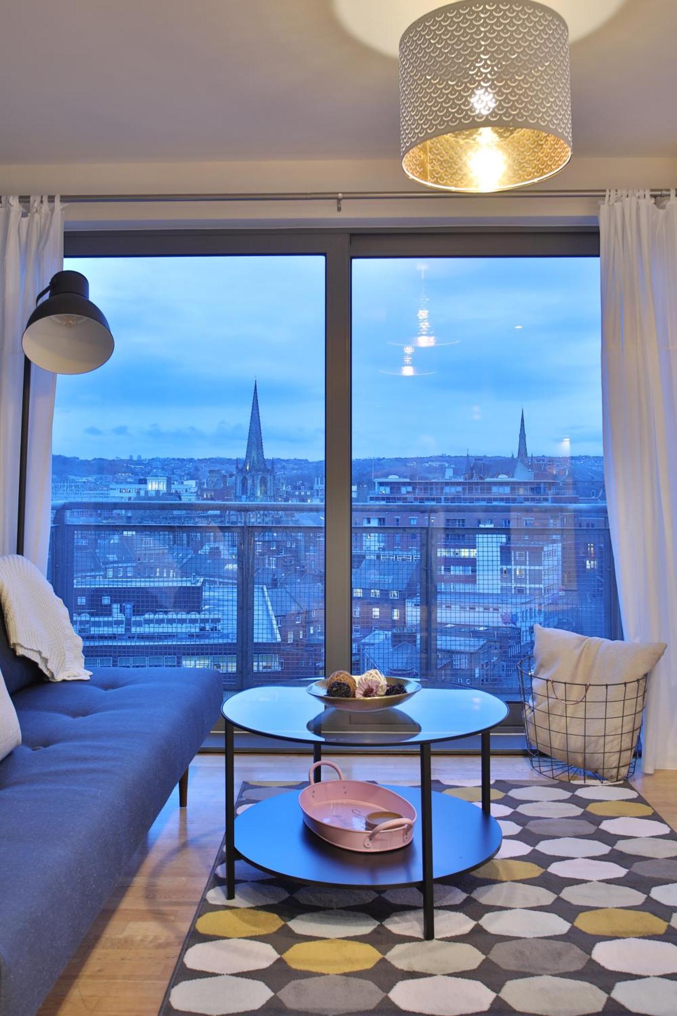Skyview Apartment By Noknokstay - City Centre With Parking - Group, Family, Business Sheffield Eksteriør bilde